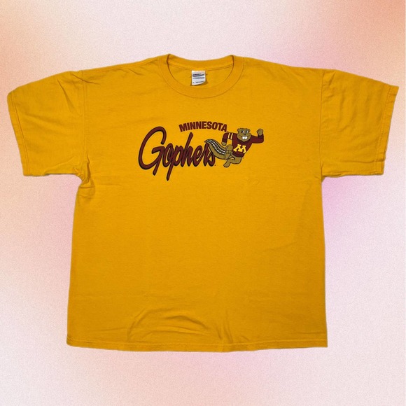 Gildan Other - Vintage XL University of Minnesota Golden Gophers Yellow Graphic T-Shirt Boxy